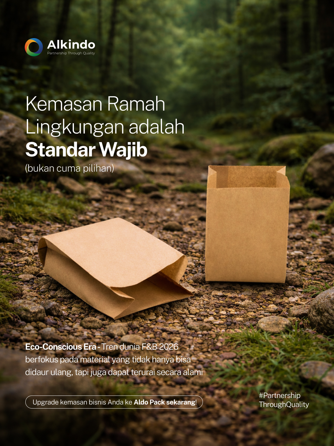 Kemasan kertas Aldo Pack untuk usaha makanan