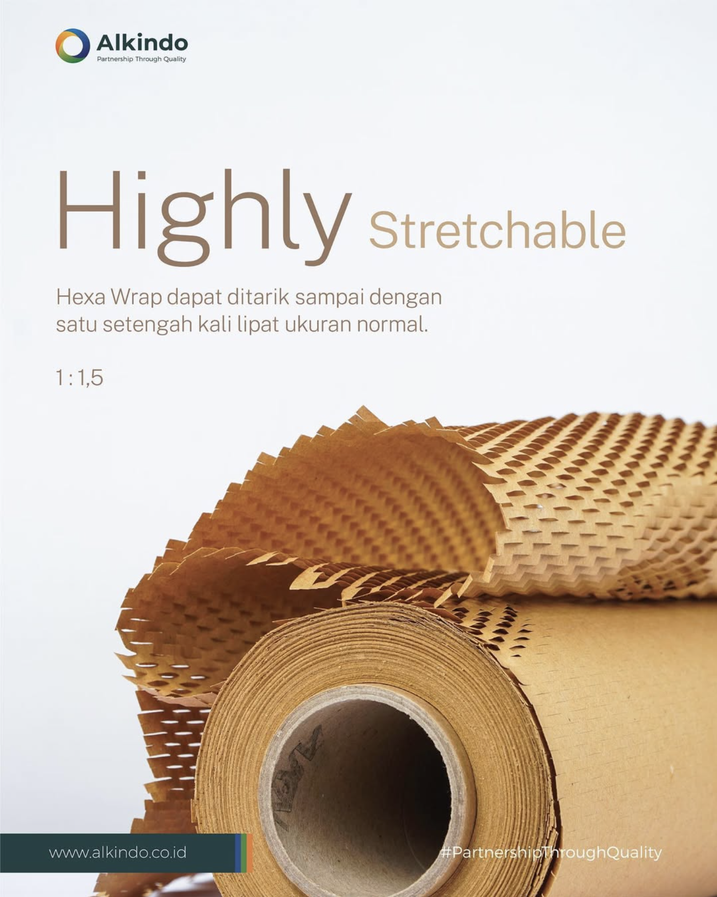 Hexa Wrap membungkus barang kiriman